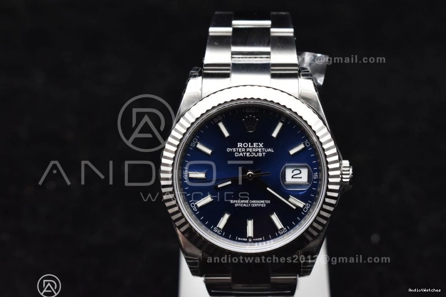 1:1 DateJust Bracelet On Blue 41 Resilient SS Oyster 613 VS Best 126334 Edition VSF Dial 904L 1119